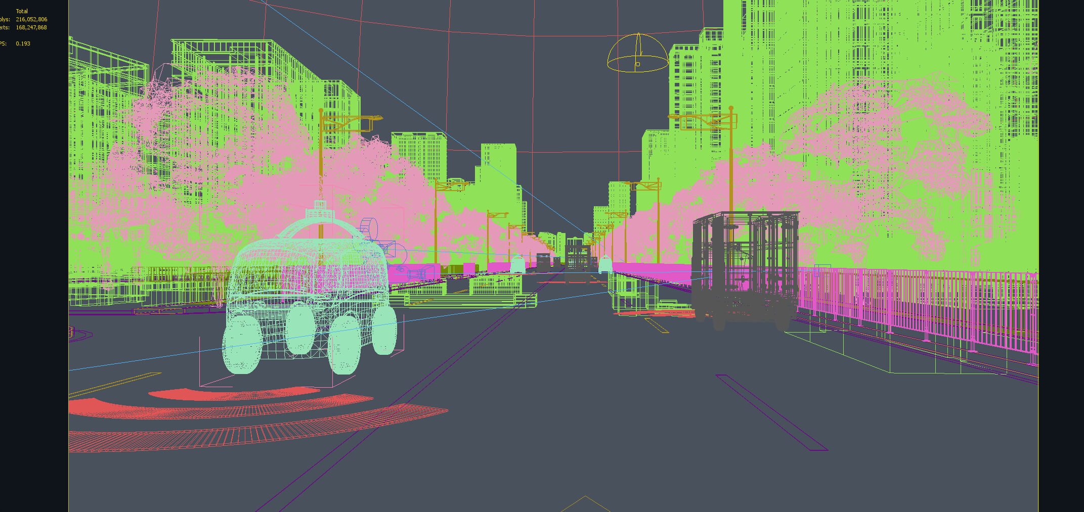 Autonomous Delivery Vehicle Smart City Road 3D Model