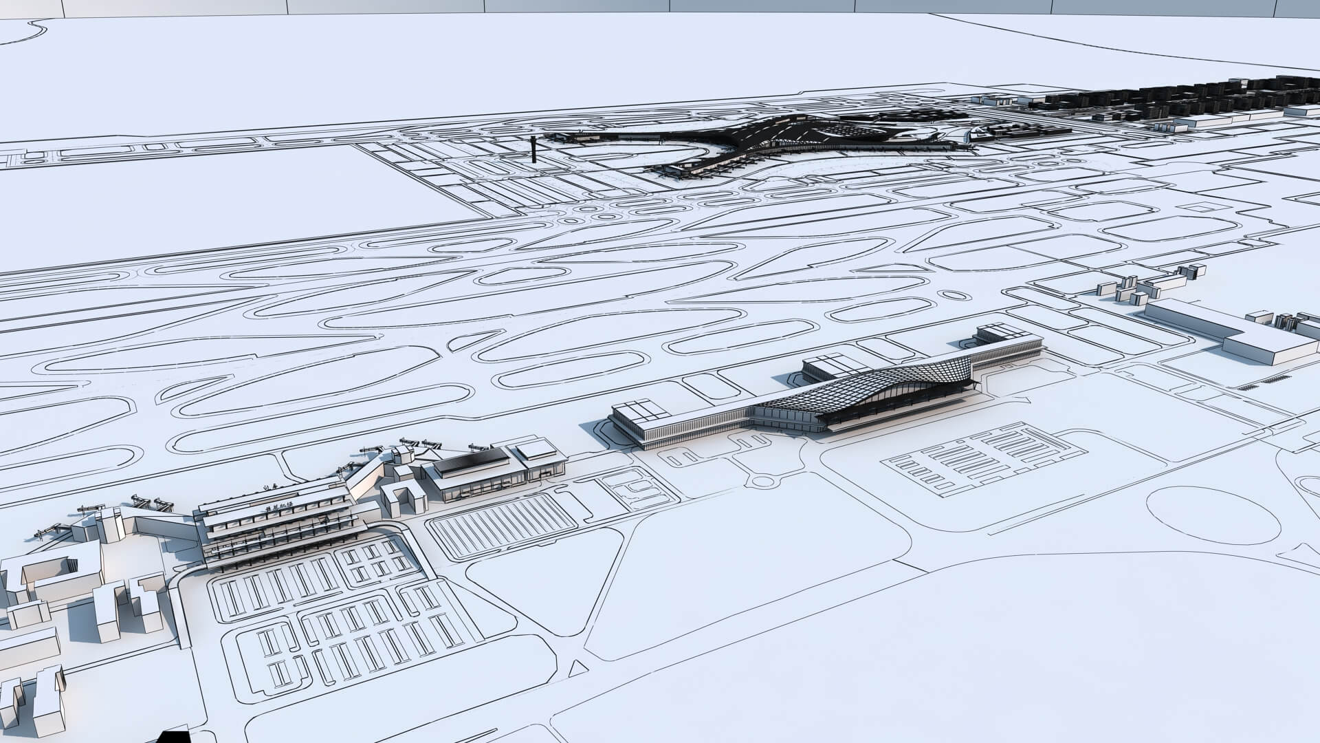 Changsha Airport China Airport 3D Model