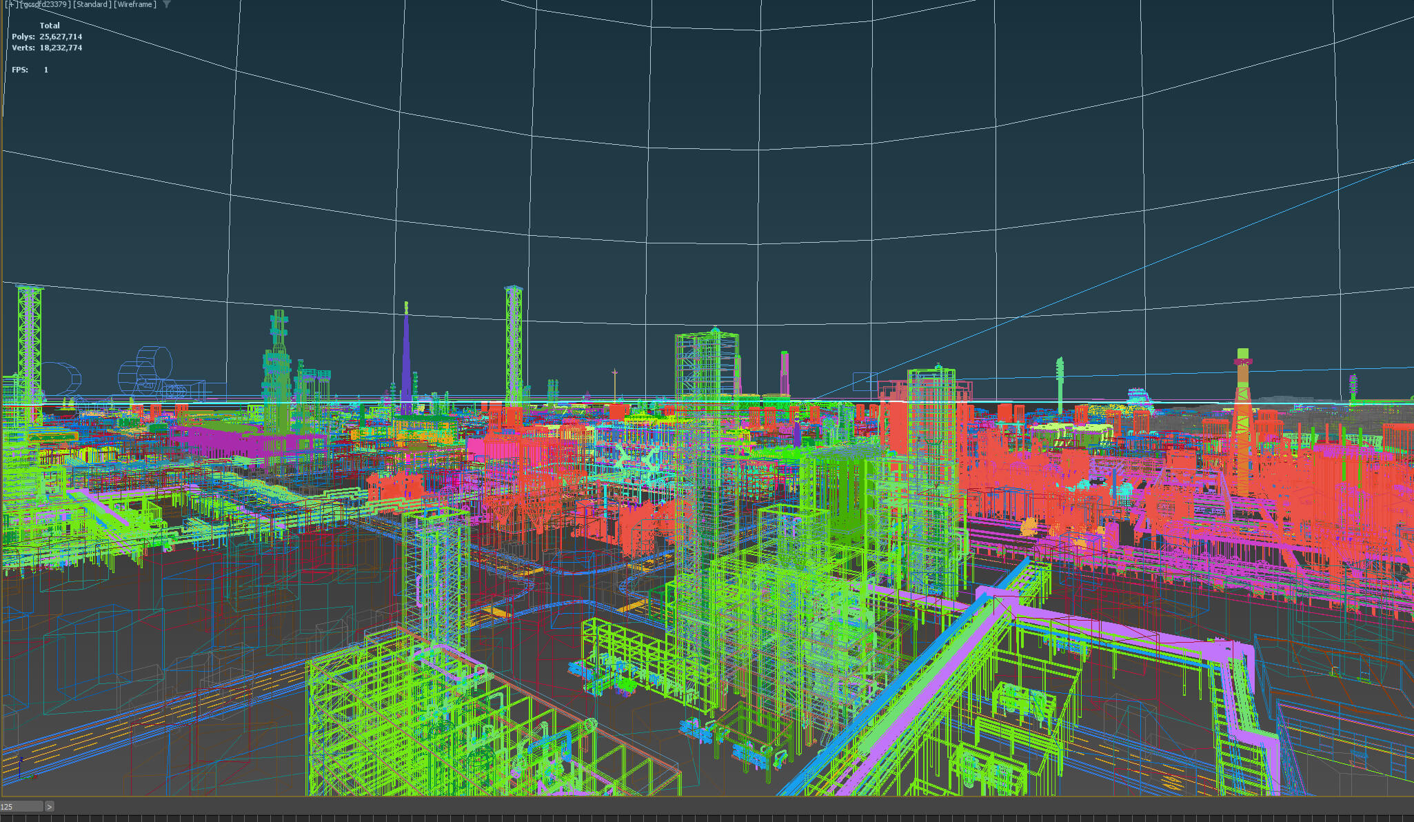 Coastal Petrochemical Refinery Industrial Plant 3D Model