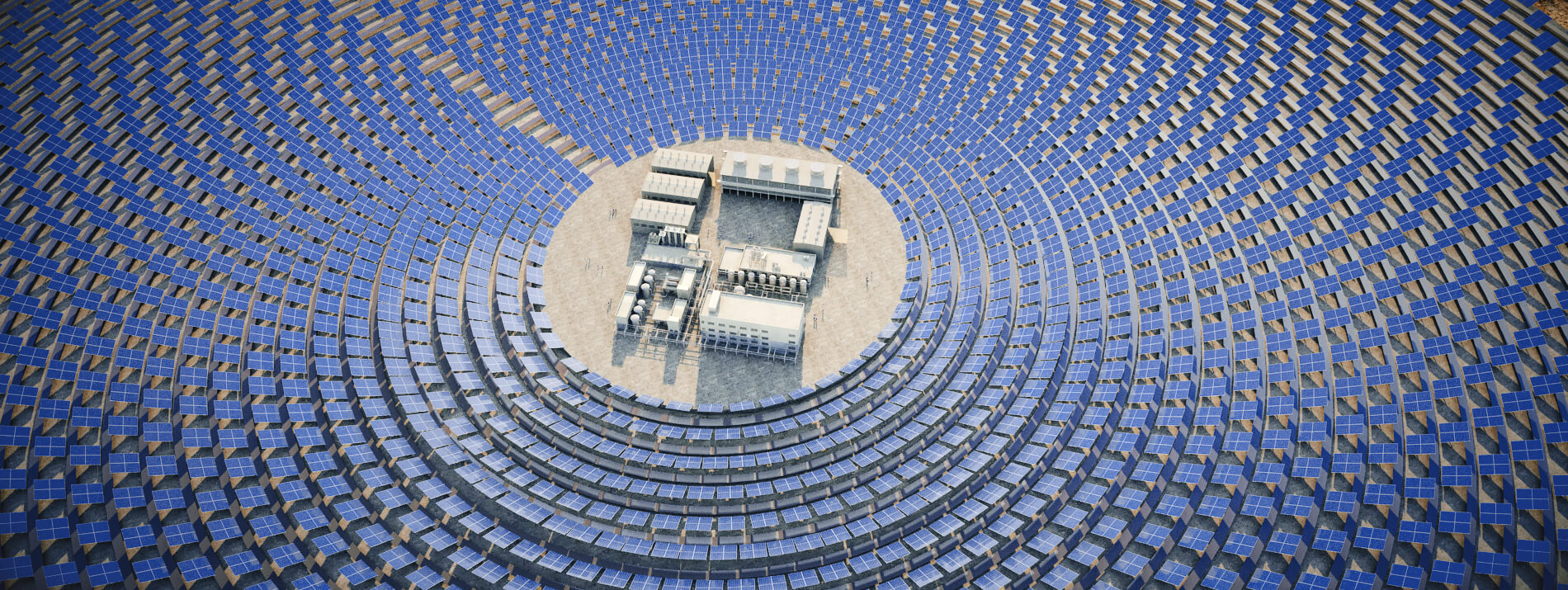 Concentrated Solar Power Station 3D Model