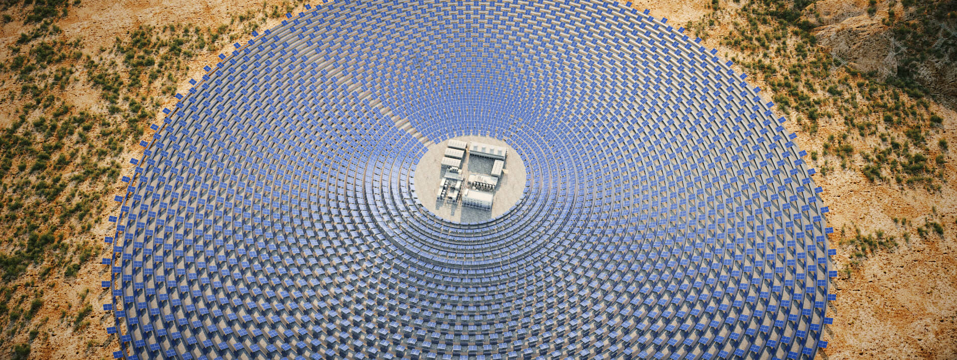 Concentrated Solar Power Station 3D Model