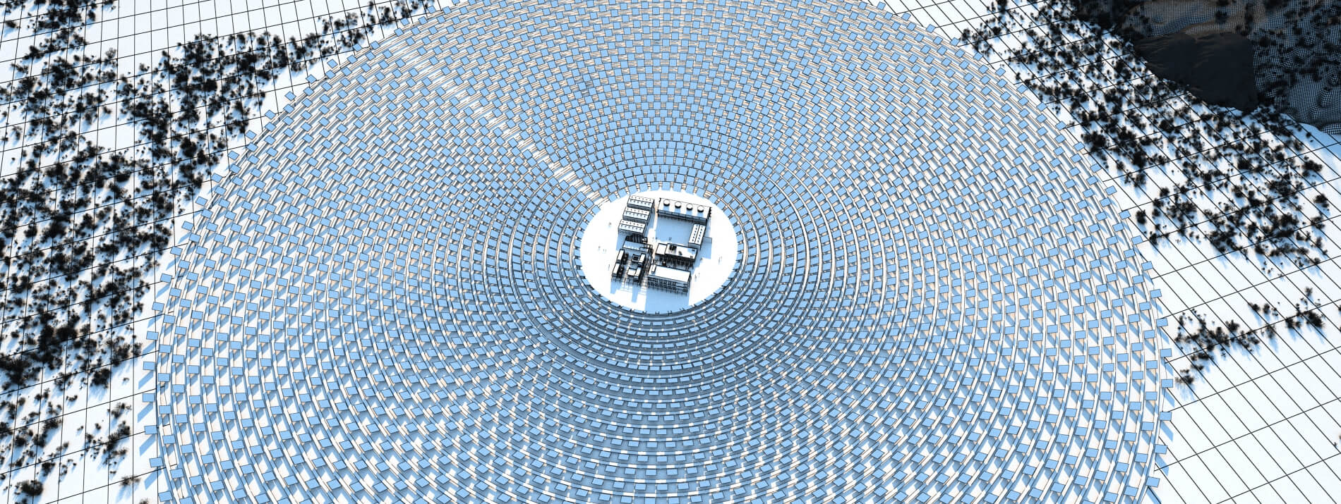 Concentrated Solar Power Station 3D Model