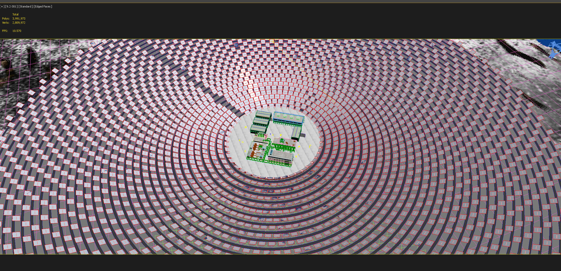Concentrated Solar Power Station 3D Model