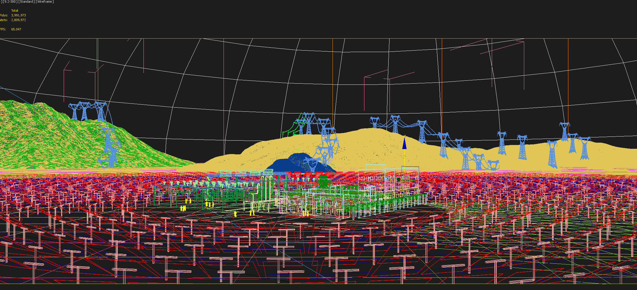 Concentrated Solar Power Station 3D Model