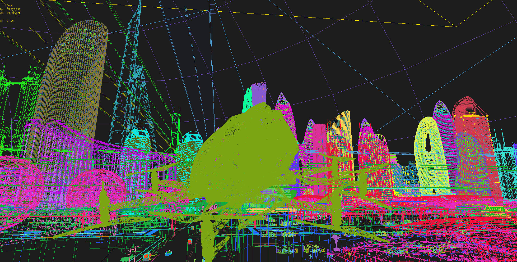 Futuristic City Drone Future Urban Transportation Future City 3D Model