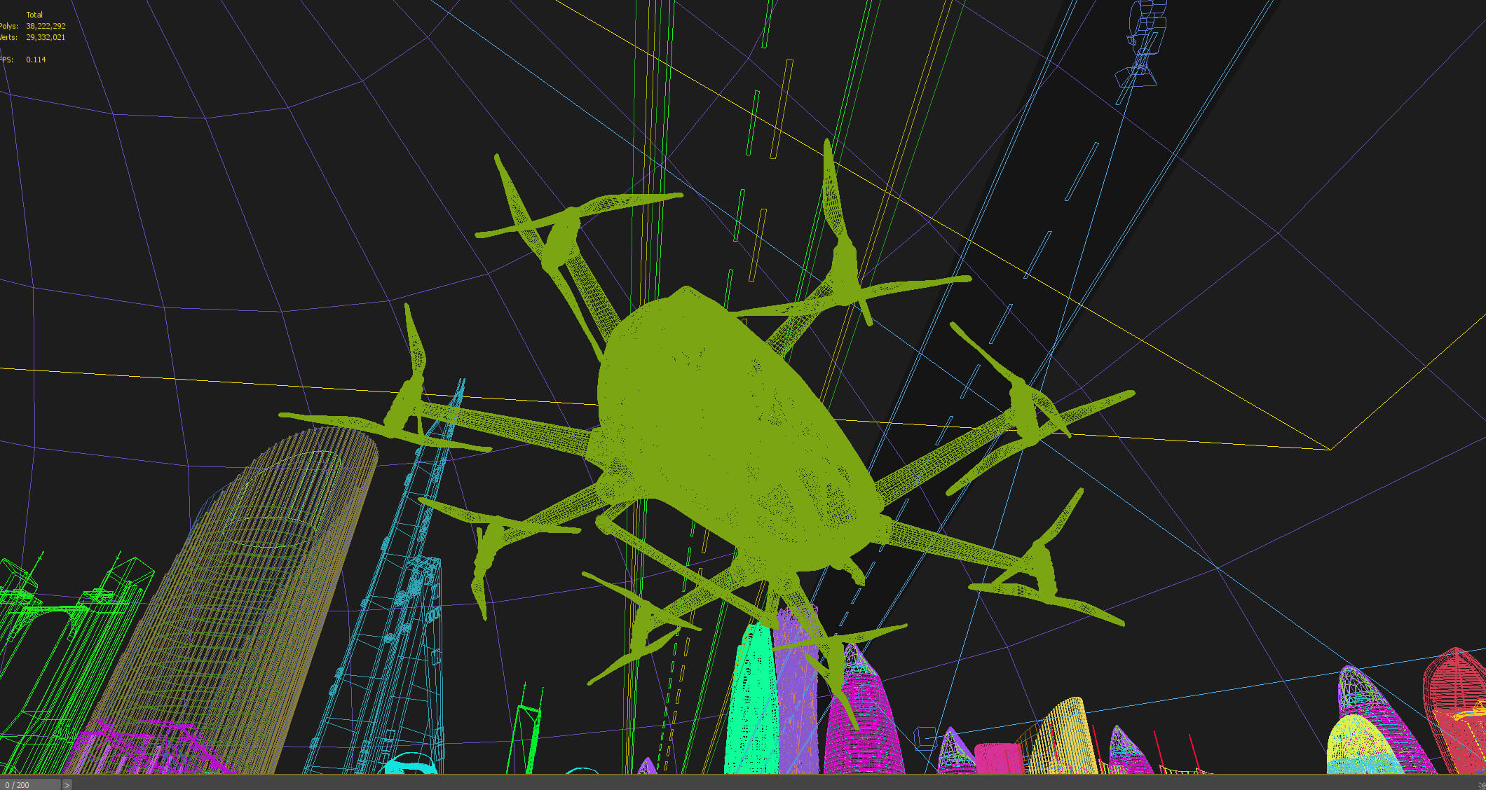 Futuristic City Drone Future Urban Transportation Future City 3D Model