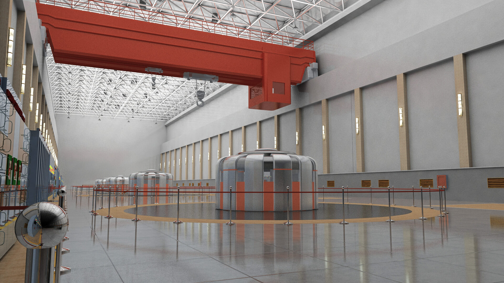 Hydropower Station Generator Hall 3D Model