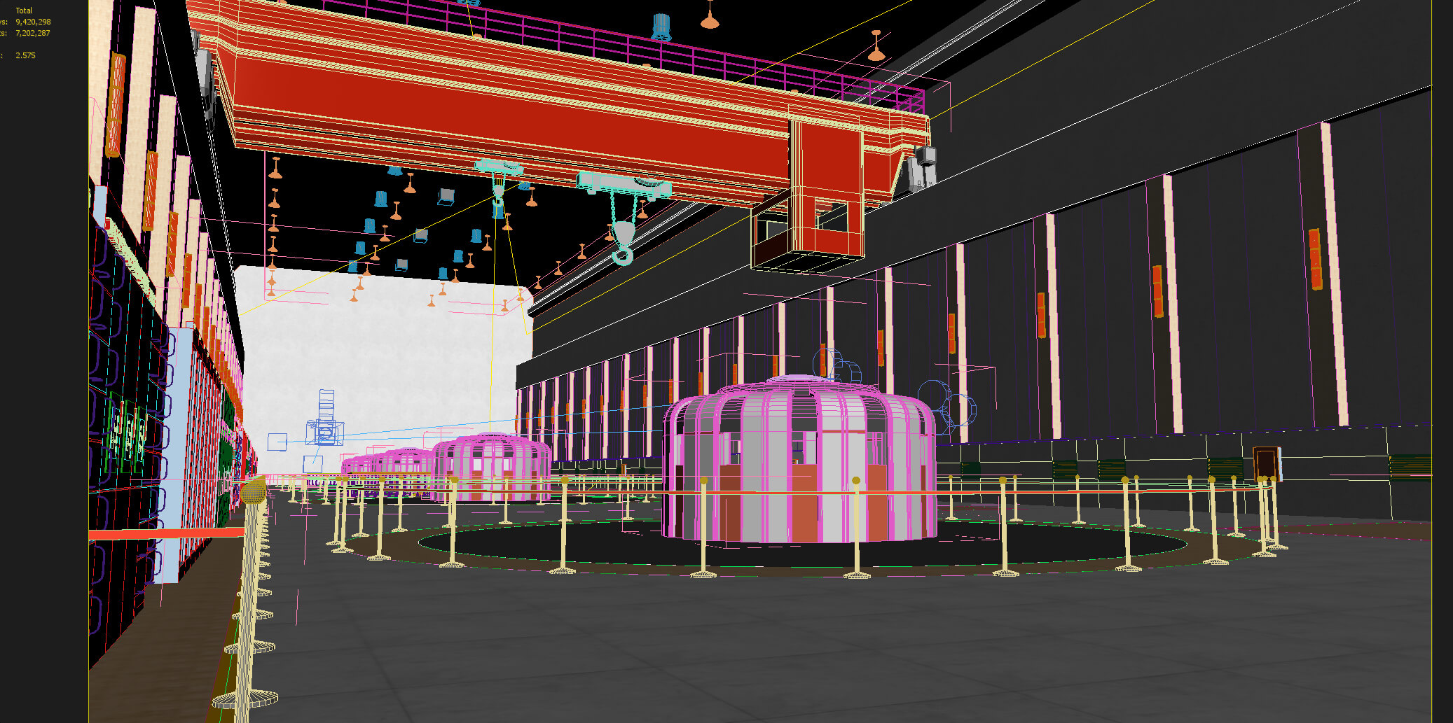 Hydropower Station Generator Hall 3D Model
