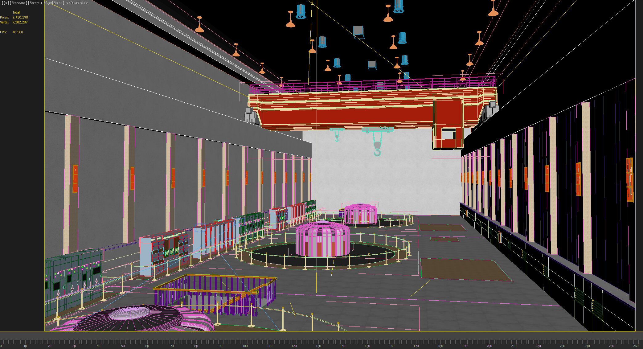 Hydropower Station Generator Hall 3D Model