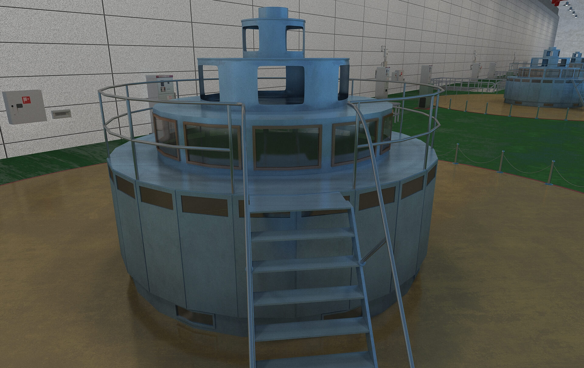 Hydropower Station Turbine Hall Vertical Hydroelectric 3D Model