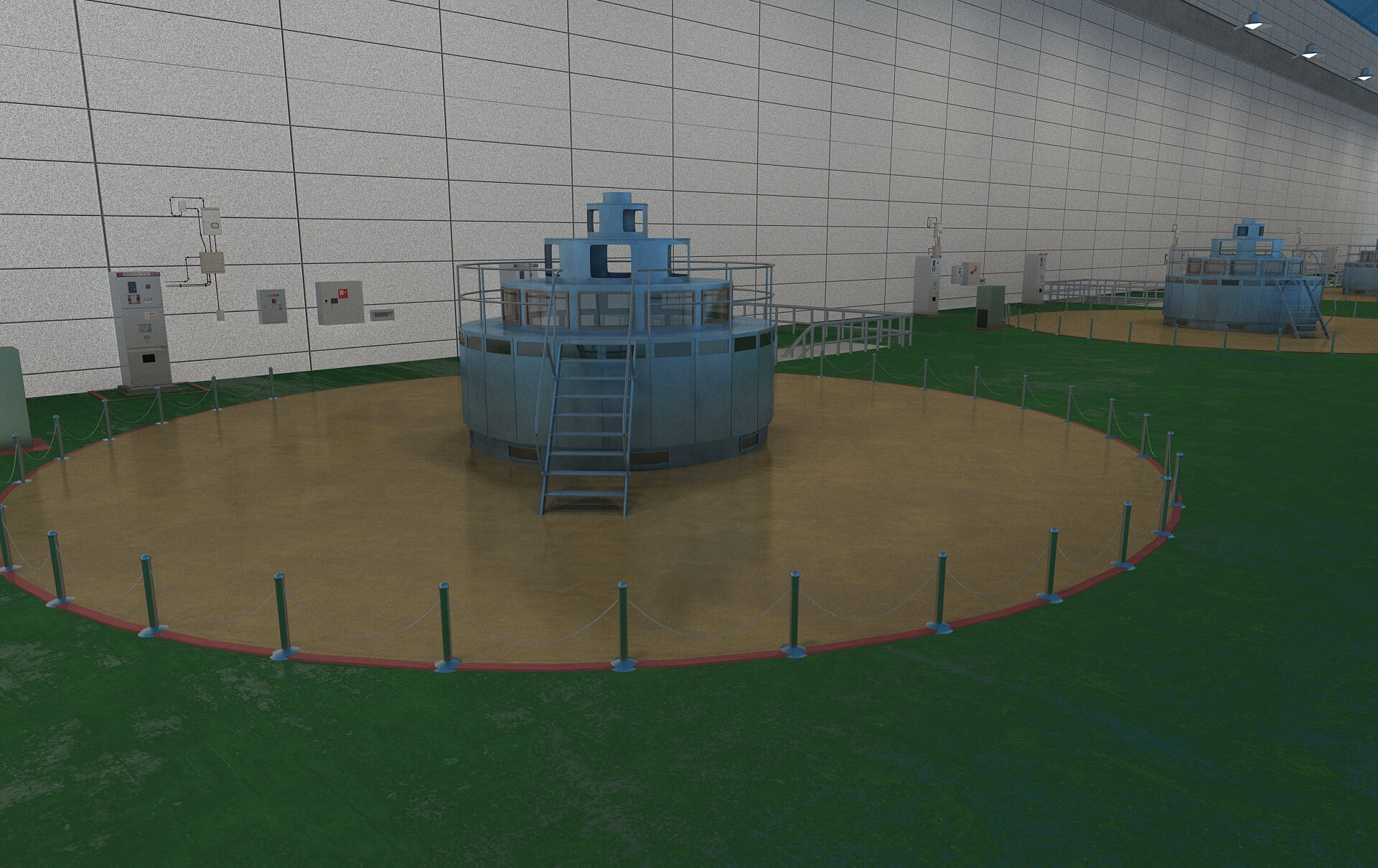 Hydropower Station Turbine Hall Vertical Hydroelectric 3D Model