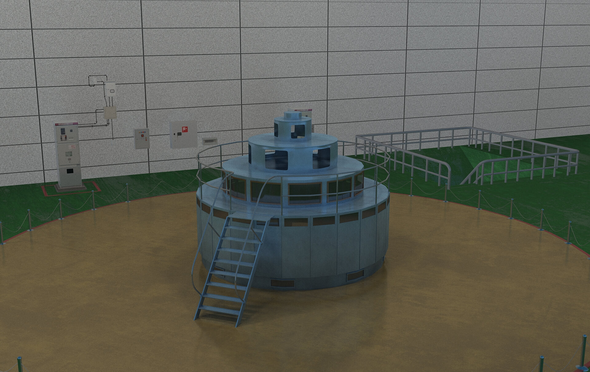 Hydropower Station Turbine Hall Vertical Hydroelectric 3D Model