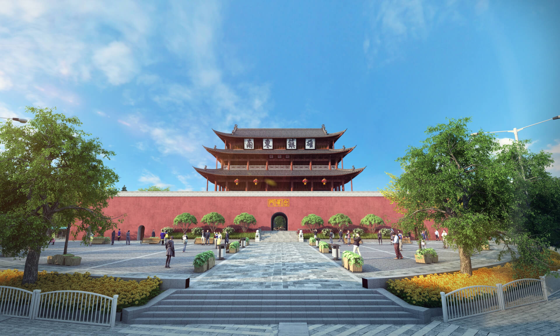 Jianshui Ancient City Yinghui Gate Chinese City Gate Ancient 3D Model