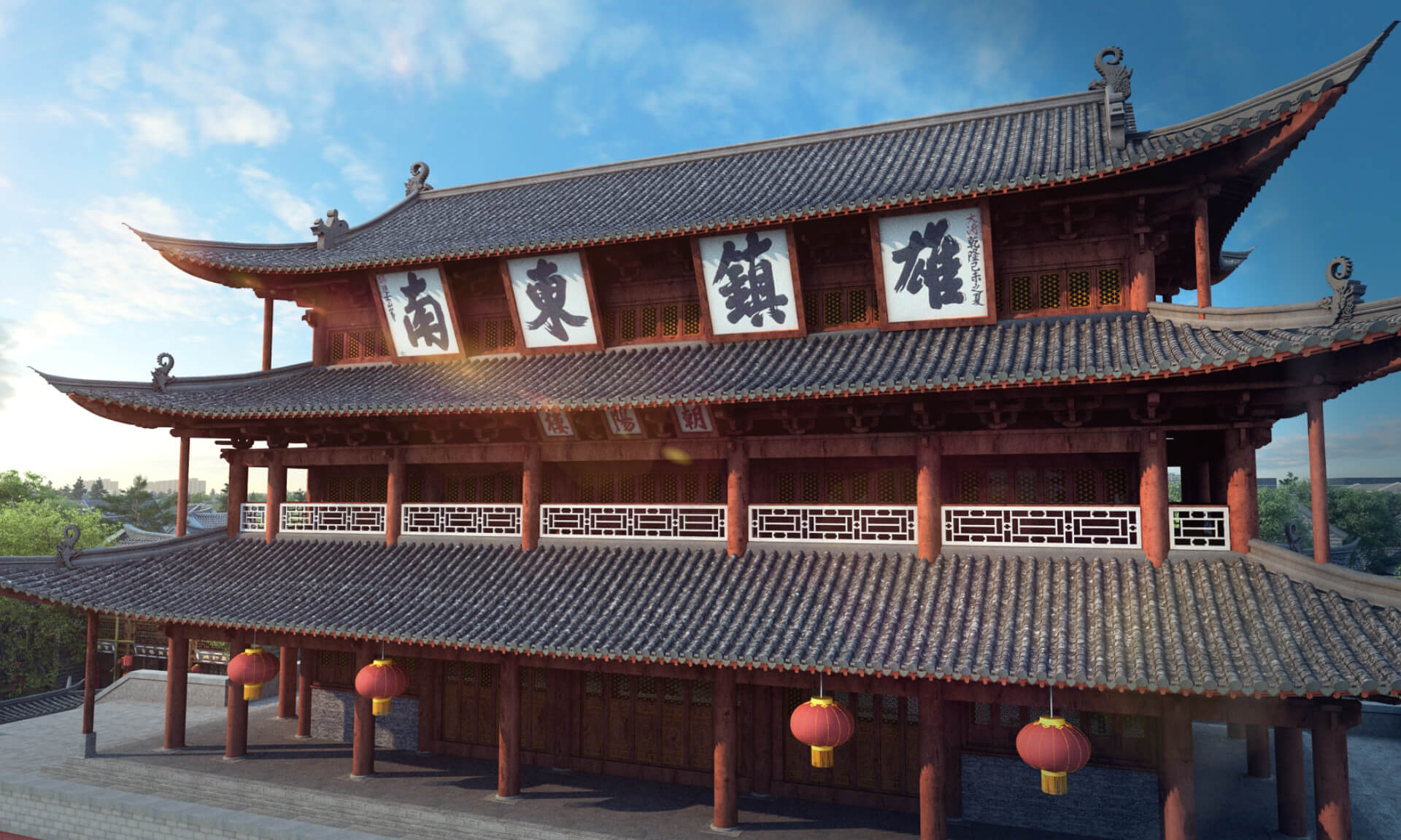 Jianshui Ancient City Yinghui Gate Chinese City Gate Ancient 3D Model