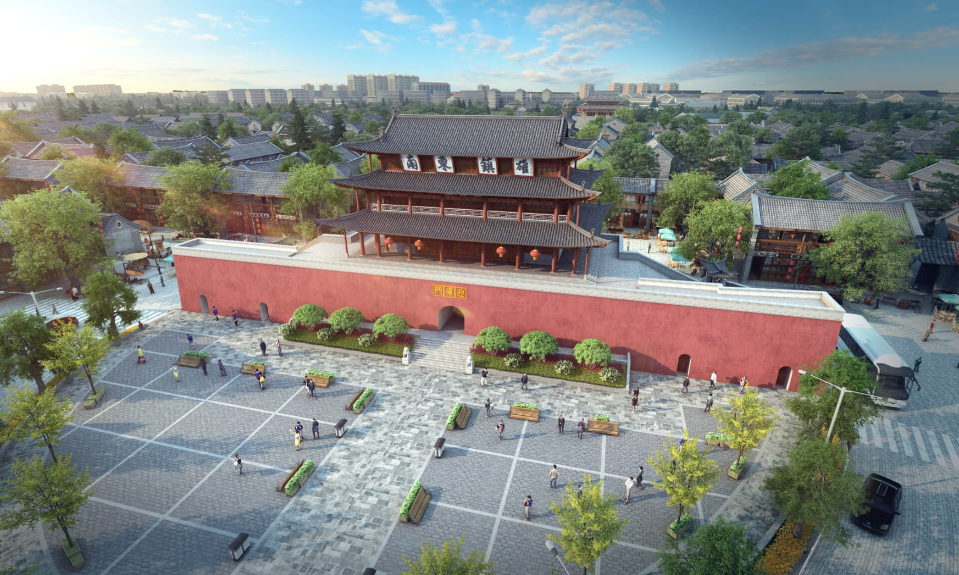 Jianshui Ancient City Yinghui Gate Chinese City Gate Ancient 3D Model