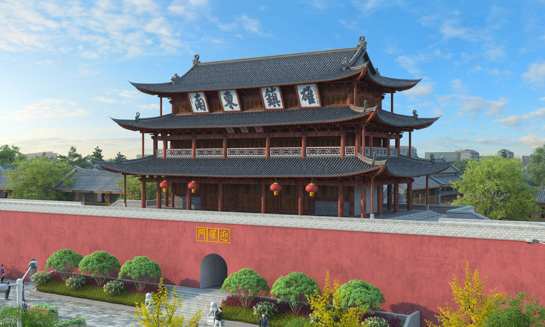 Jianshui Ancient City Yinghui Gate Chinese City Gate Ancient 3D Model