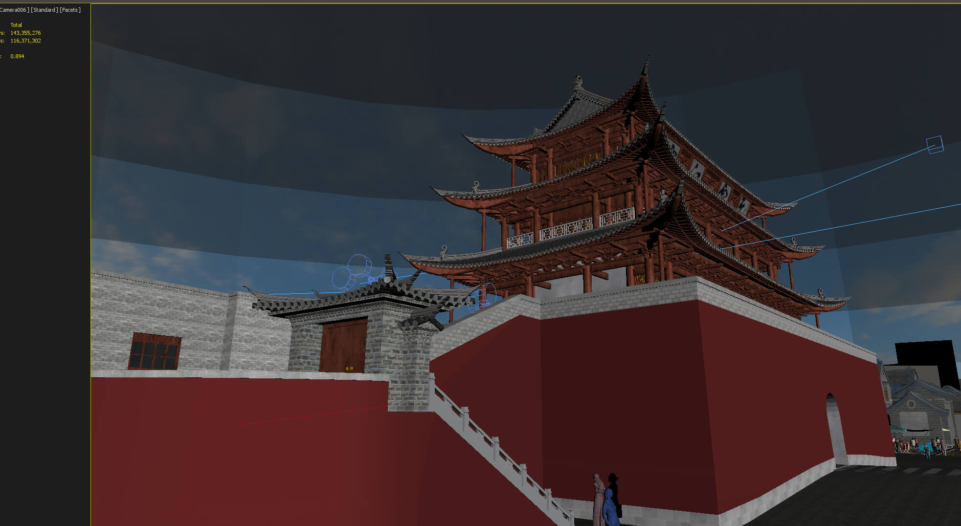Jianshui Ancient City Yinghui Gate Chinese City Gate Ancient 3D Model