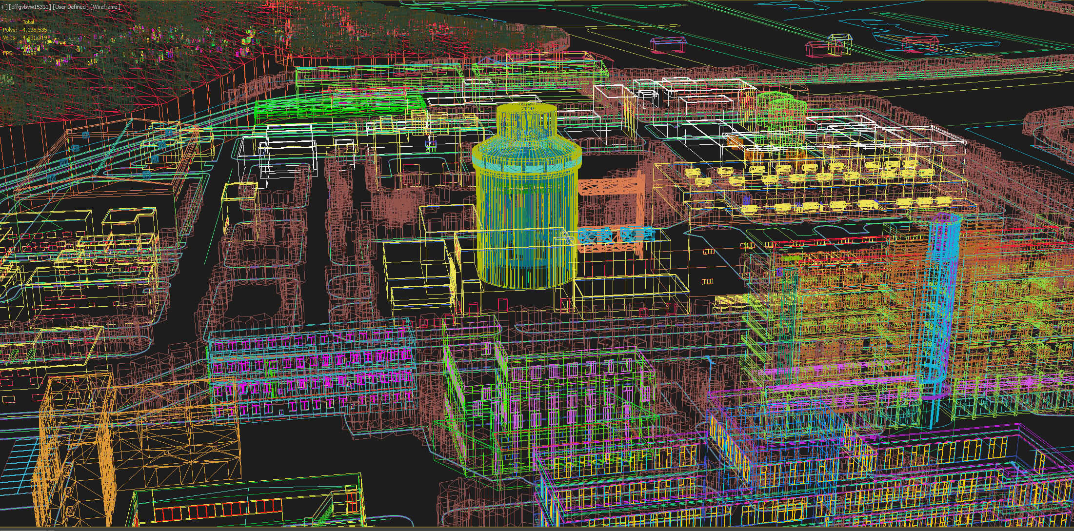 Land-Based Nuclear Power Plant Onshore Nuclear Facility Comp 3D Model