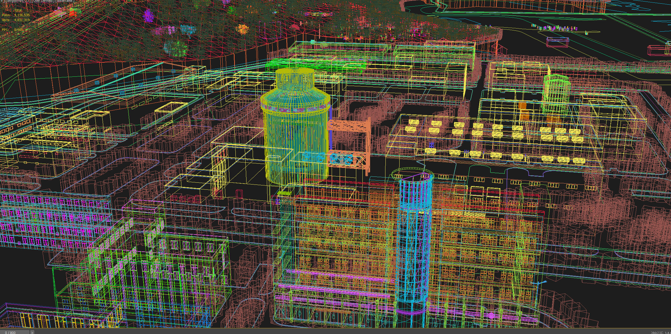 Land-Based Nuclear Power Plant Onshore Nuclear Facility Comp 3D Model