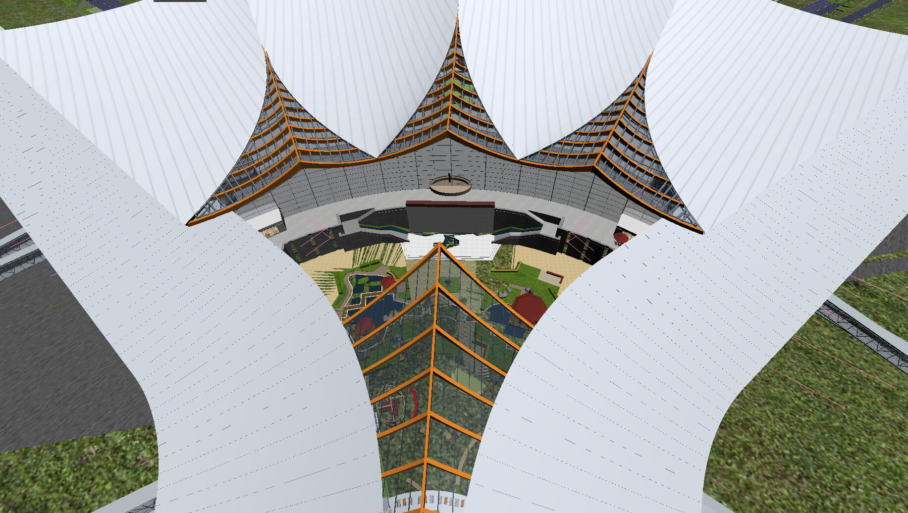 Lhasa Airport Night View 3D Model