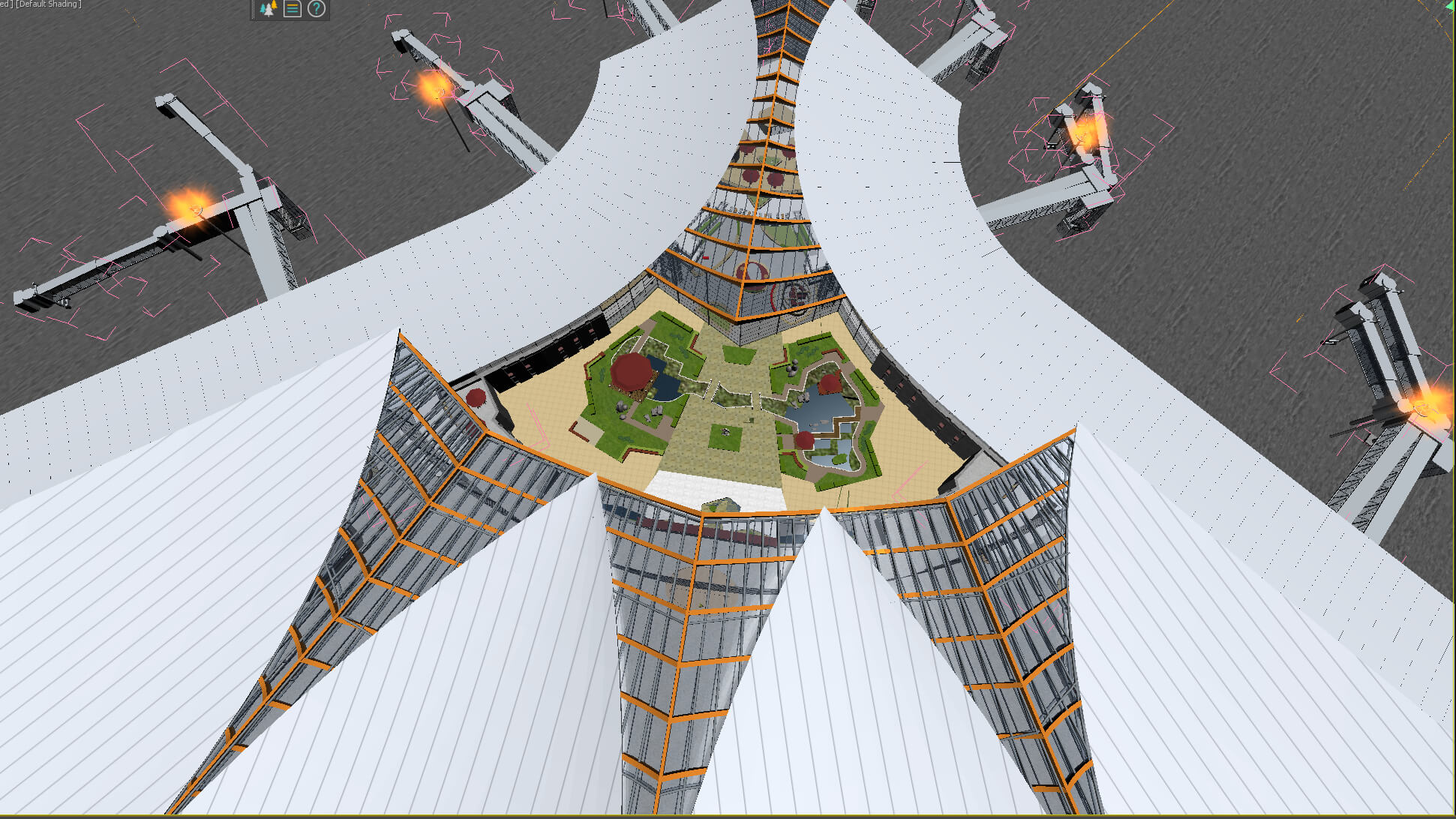 Lhasa Airport Night View 3D Model