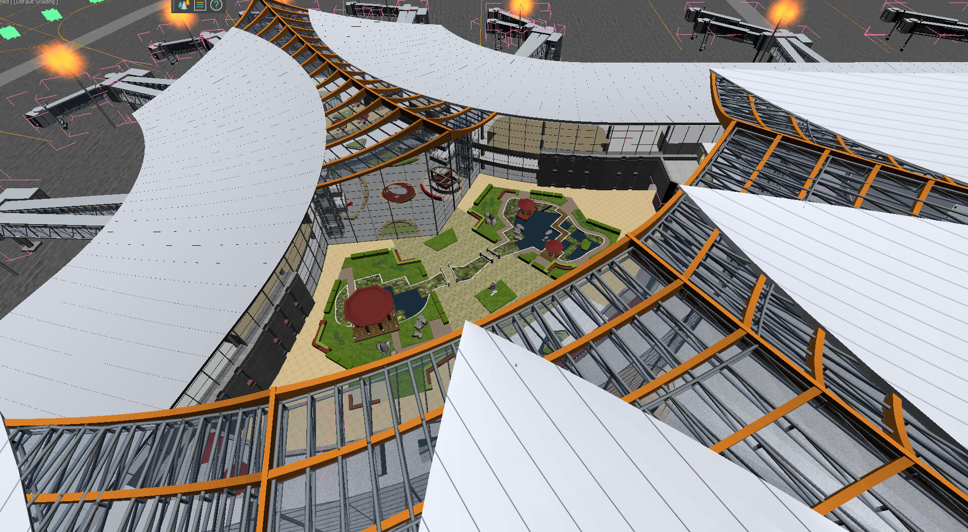 Lhasa Airport Night View 3D Model
