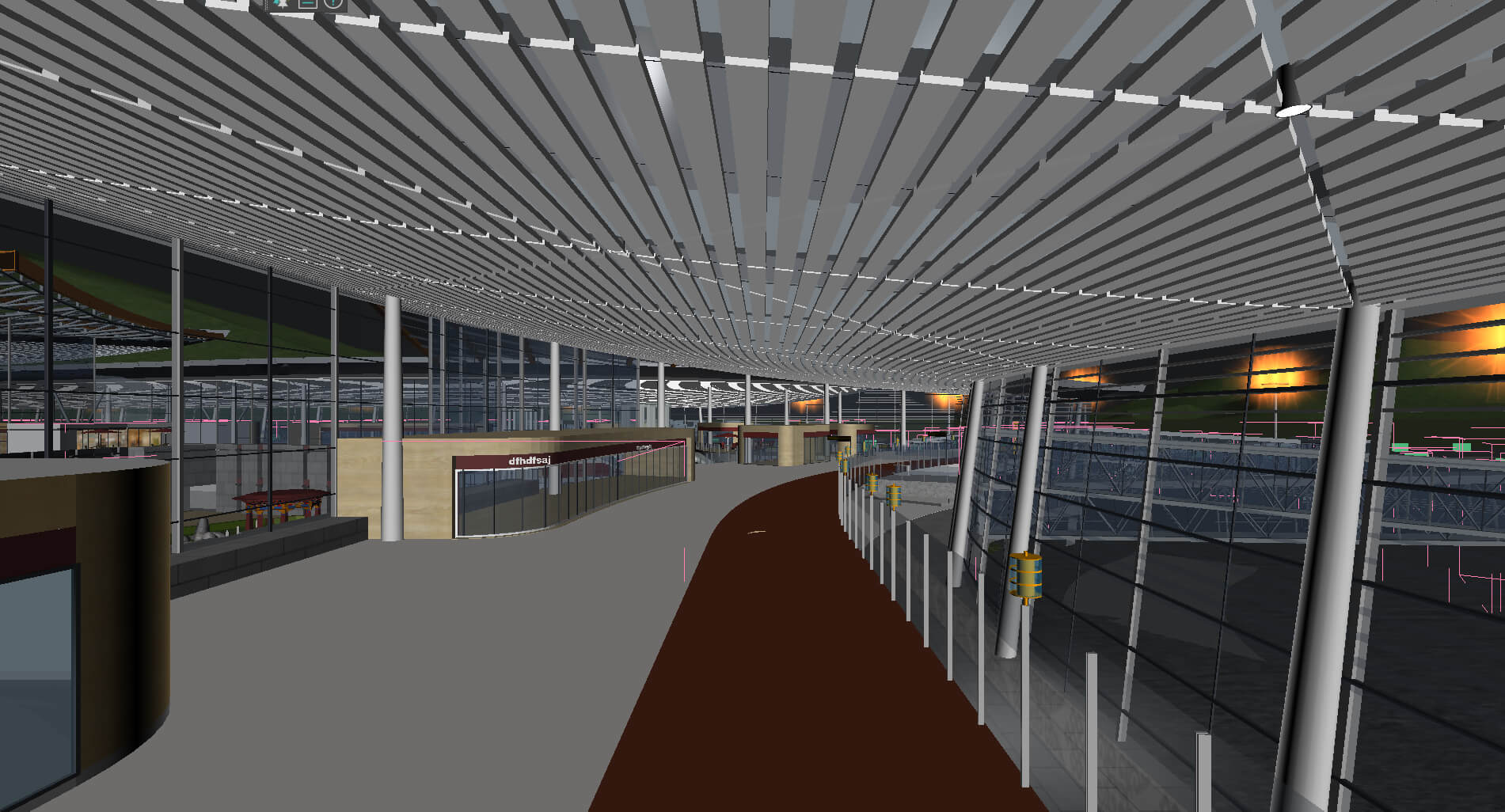 Lhasa Airport Night View 3D Model