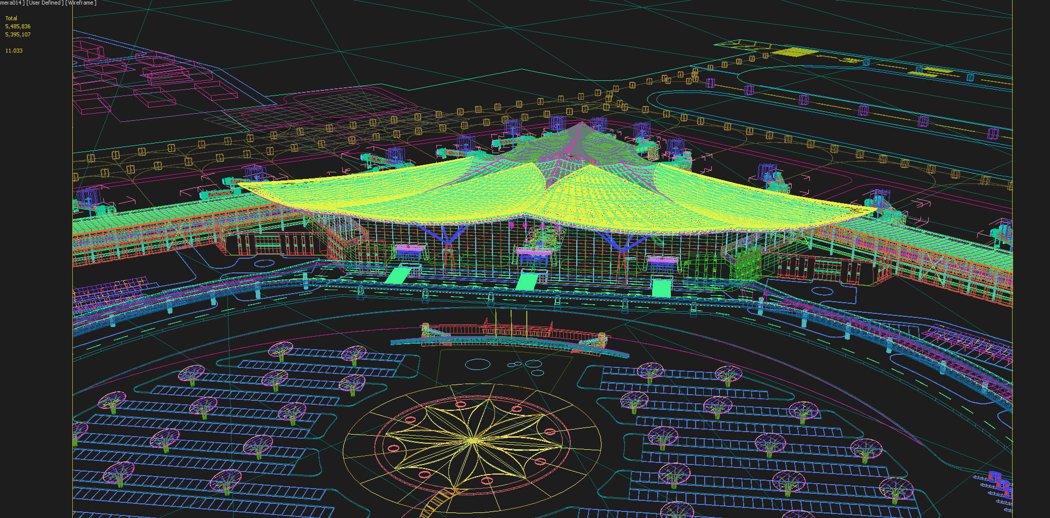 Lhasa Airport Night View 3D Model