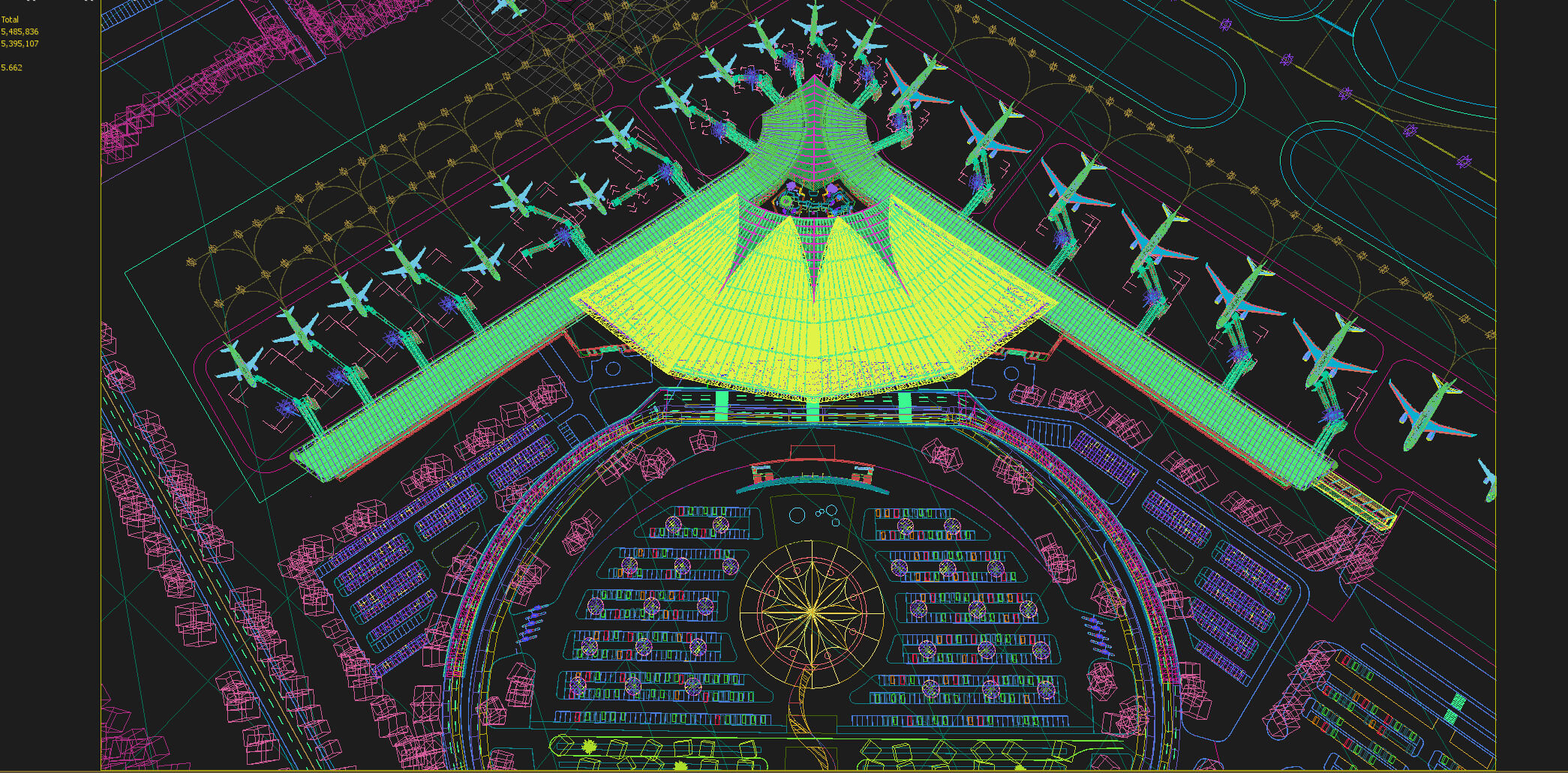 Lhasa Airport Night View 3D Model