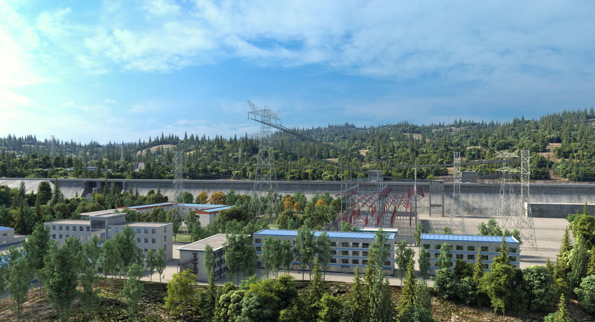 Liujiaxia Hydropower Station Chinese Hydropower Station 3D Model