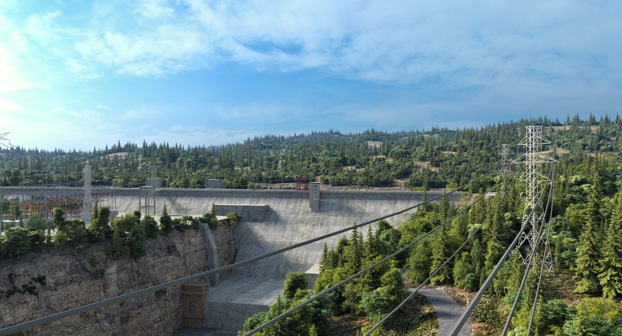 Liujiaxia Hydropower Station Chinese Hydropower Station 3D Model