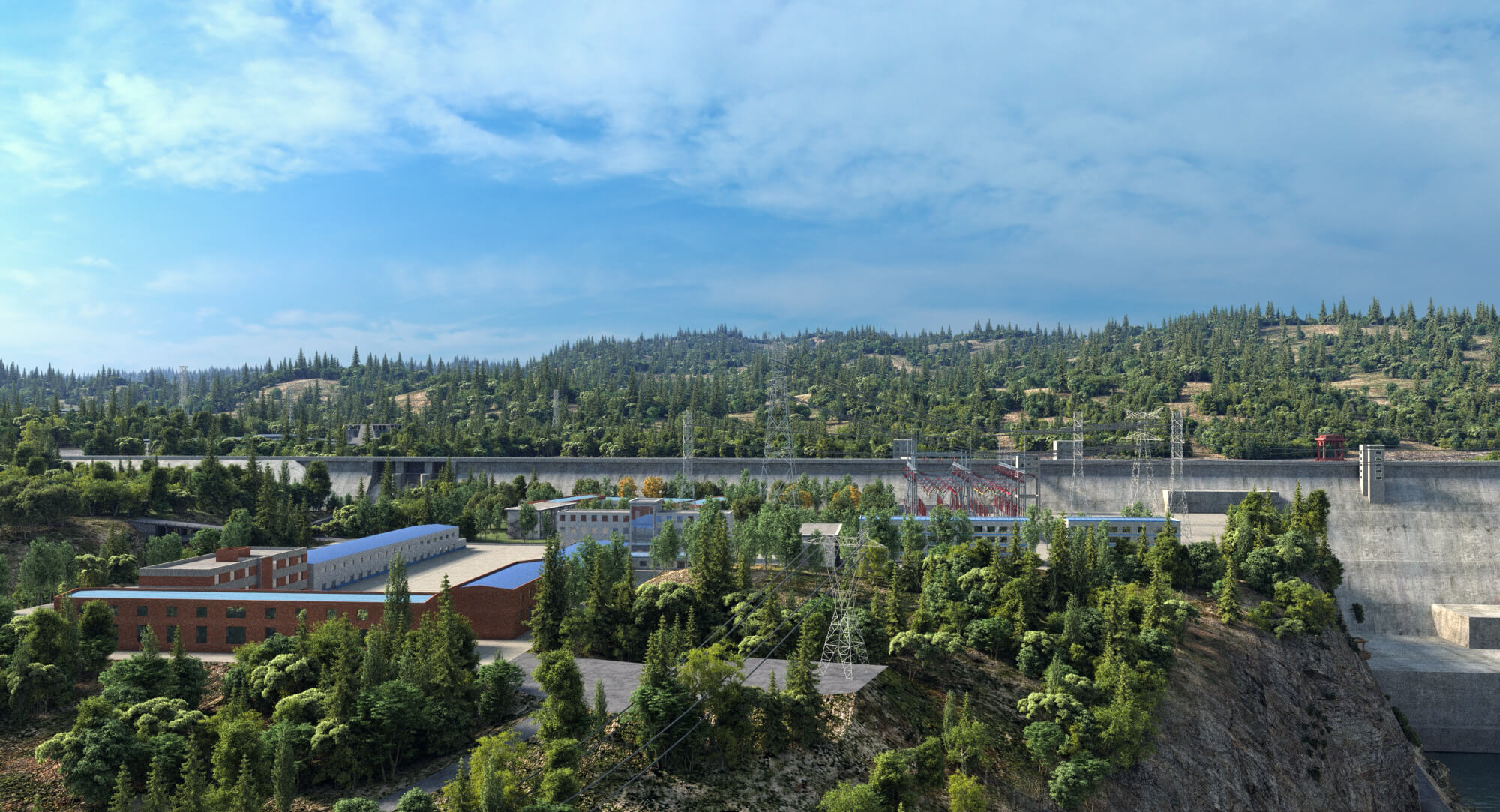 Liujiaxia Hydropower Station Chinese Hydropower Station 3D Model