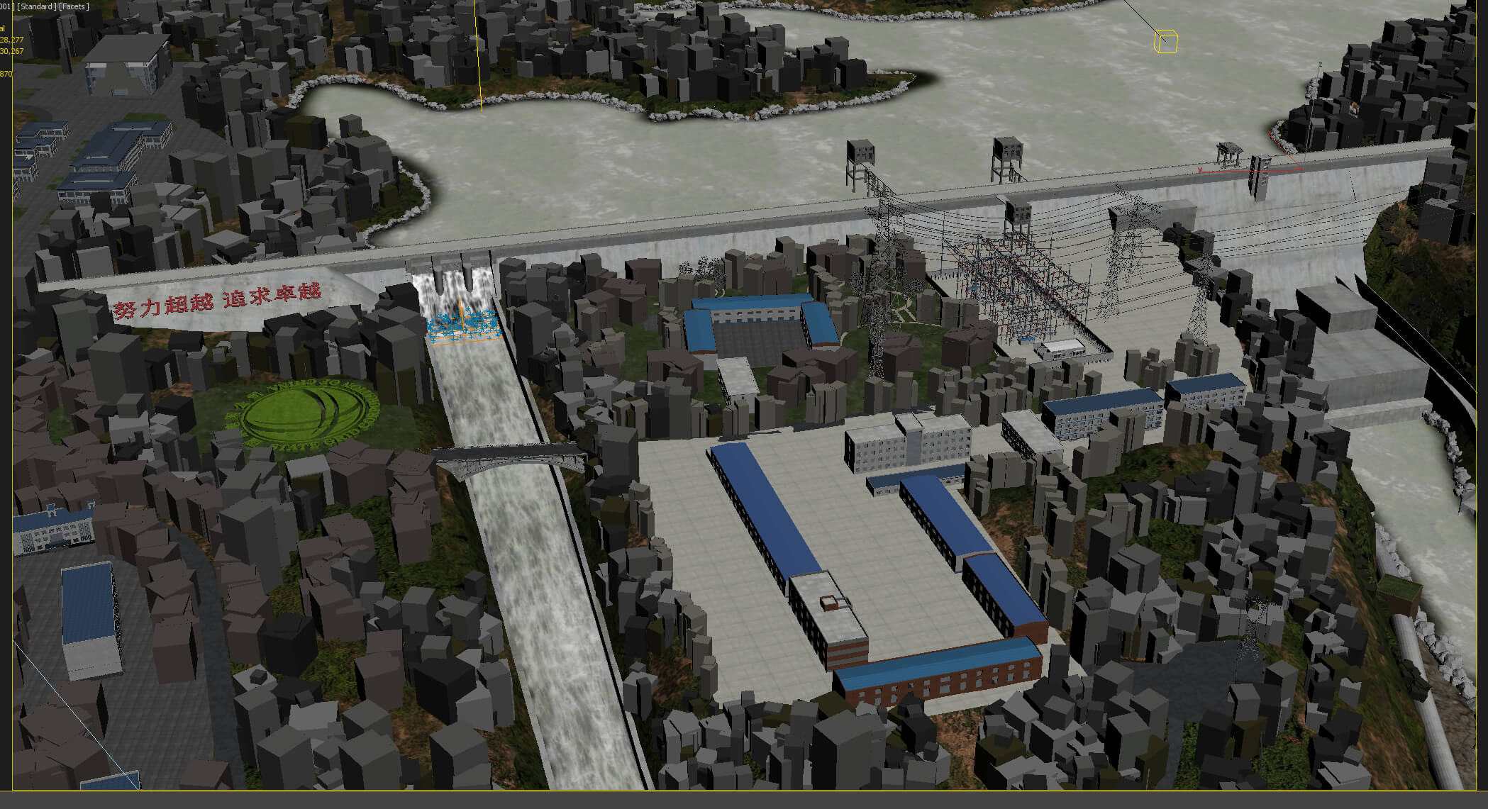 Liujiaxia Hydropower Station Chinese Hydropower Station 3D Model