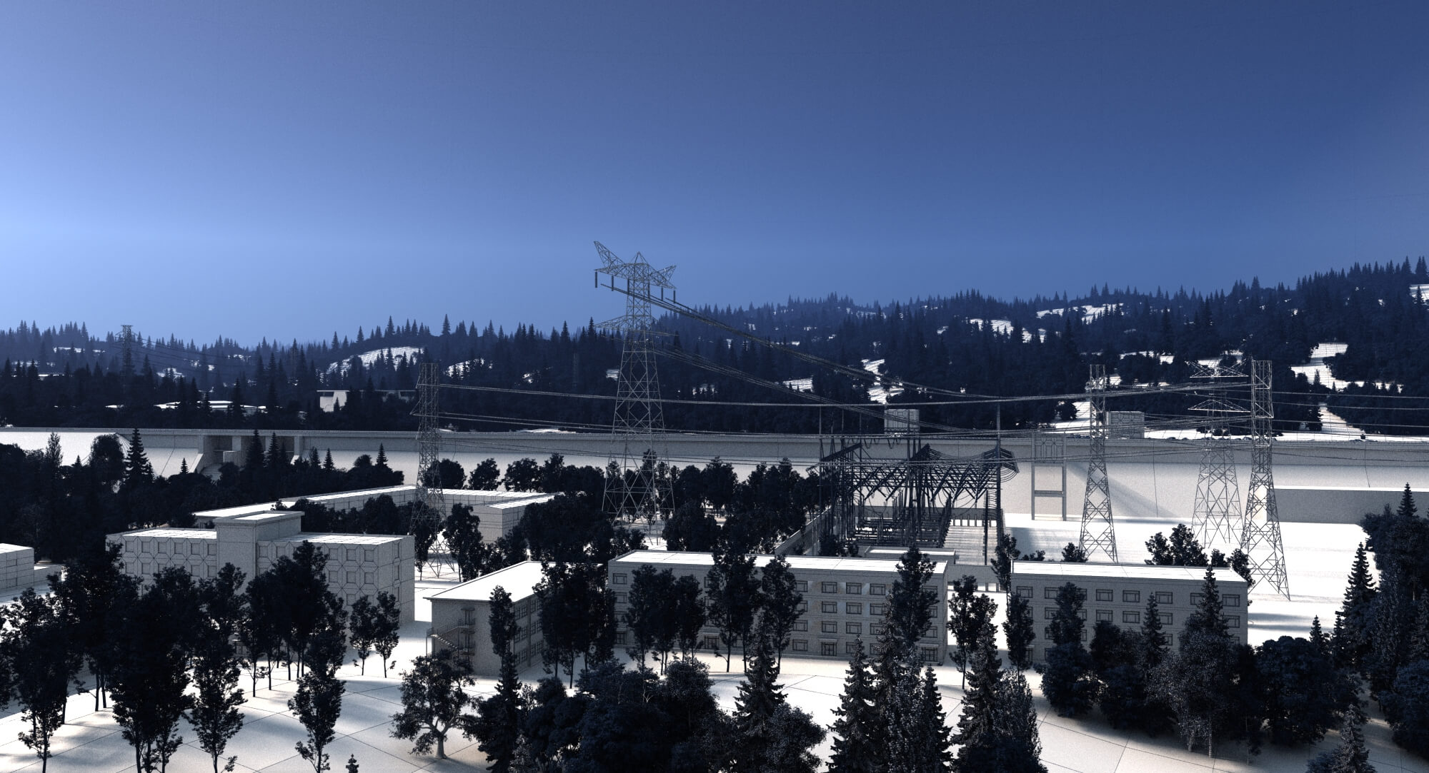 Liujiaxia Hydropower Station Chinese Hydropower Station 3D Model