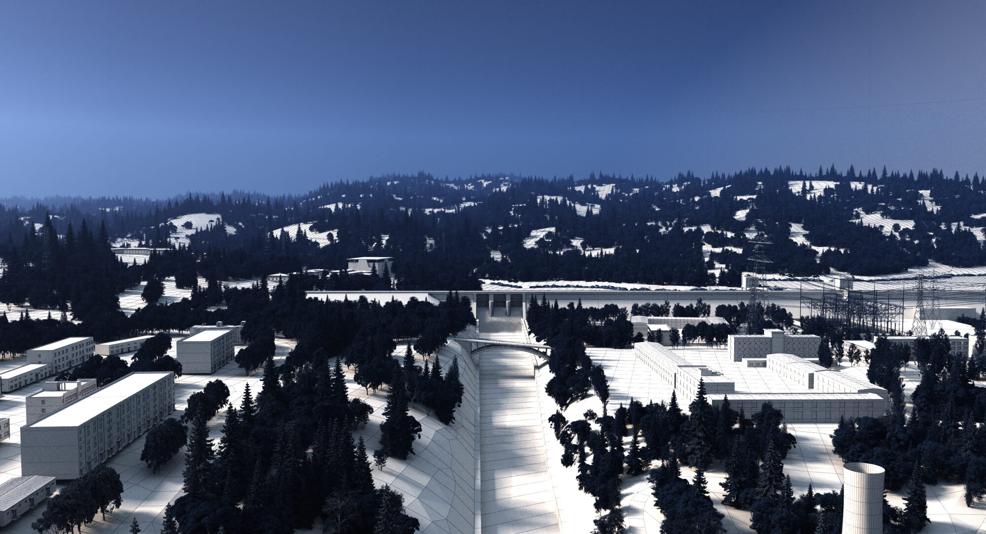 Liujiaxia Hydropower Station Chinese Hydropower Station 3D Model