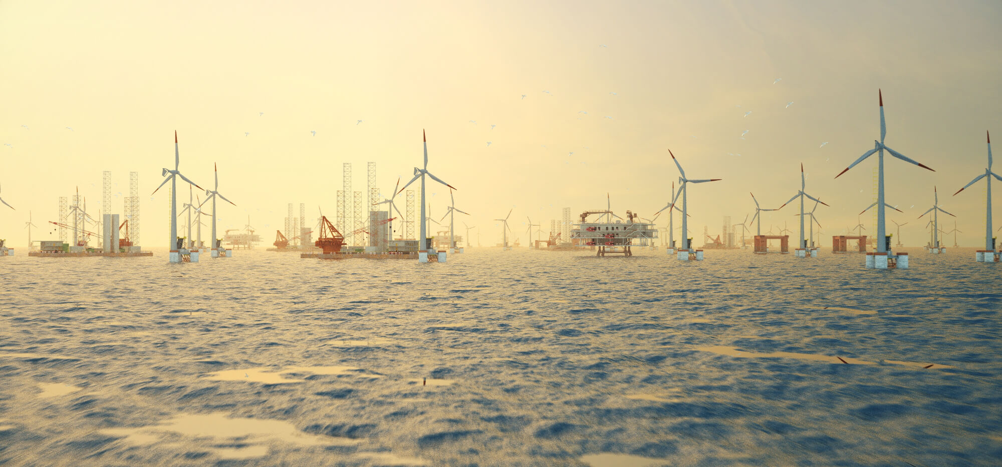 Offshore Wind Farm 3D Model