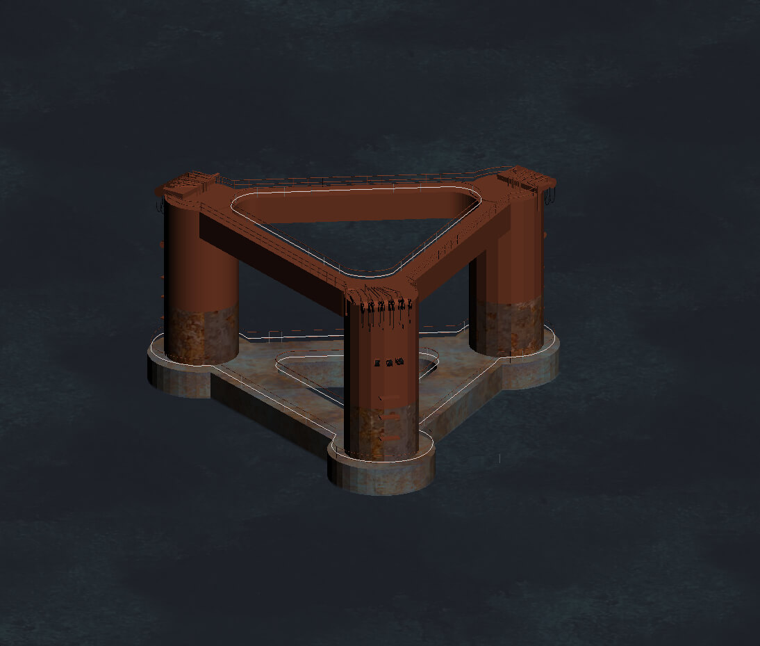 Offshore Wind Farm 3D Model