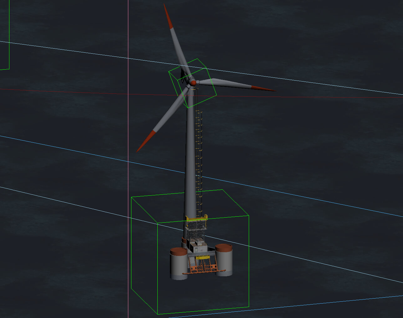 Offshore Wind Farm 3D Model