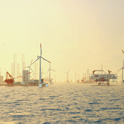 Offshore Wind Farm 3D Model