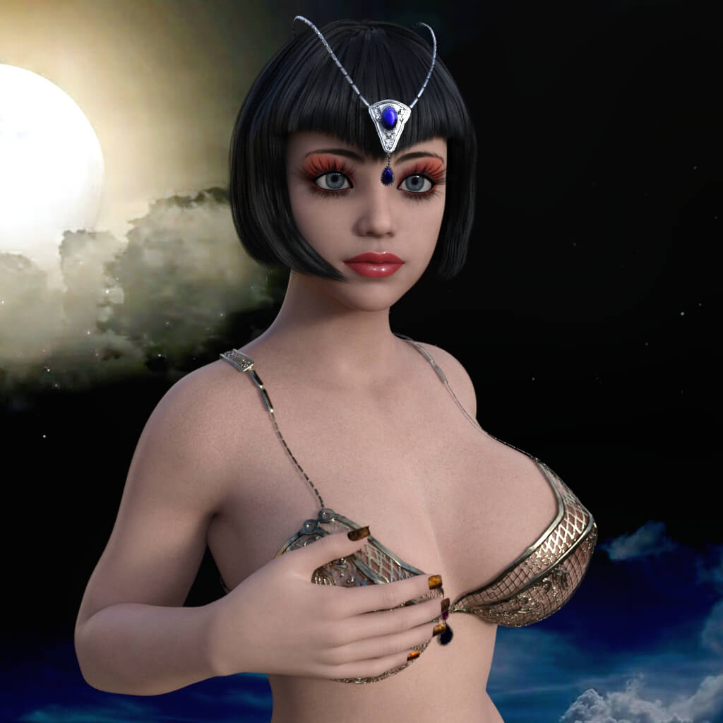 I Meet You at Midnight 3D Render, Digital Artwork by Hannes W