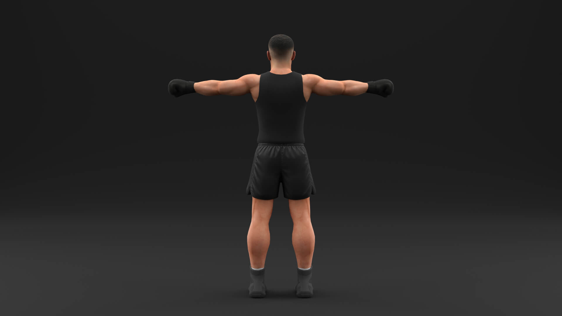 Male Boxer Rigged Unity Unreal Game Ready 3D Model
