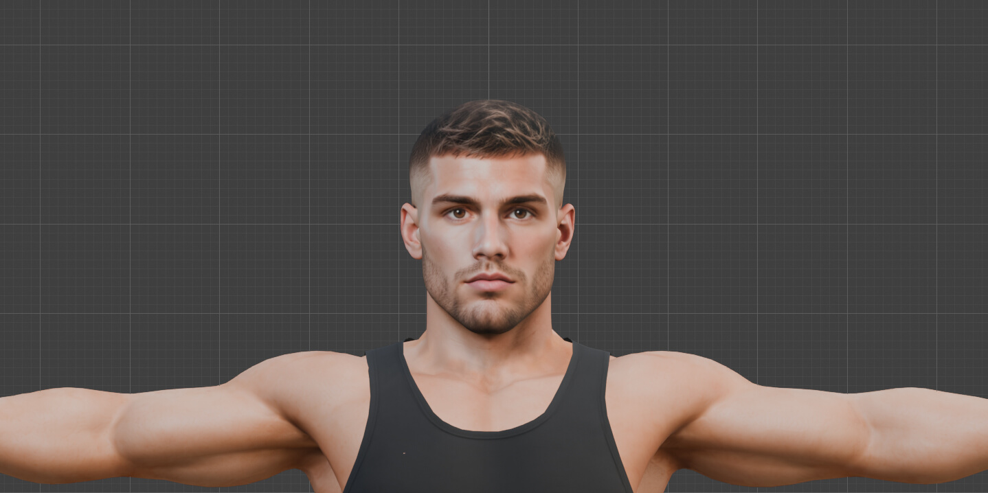 Male Boxer Rigged Unity Unreal Game Ready 3D Model