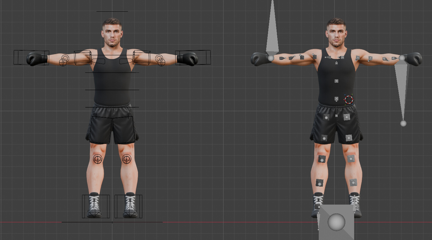 Male Boxer Rigged Unity Unreal Game Ready 3D Model