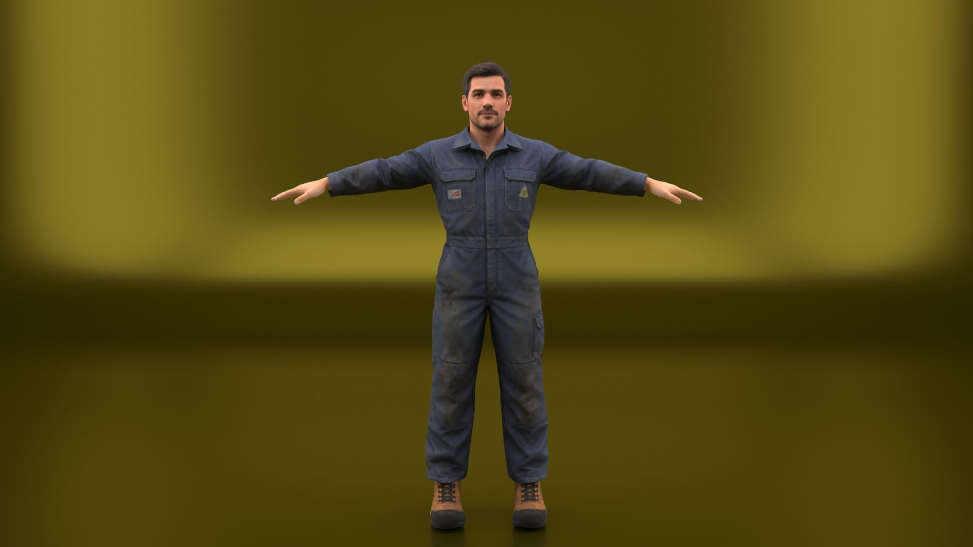 Mechanic Automotive Rigged 3D Model