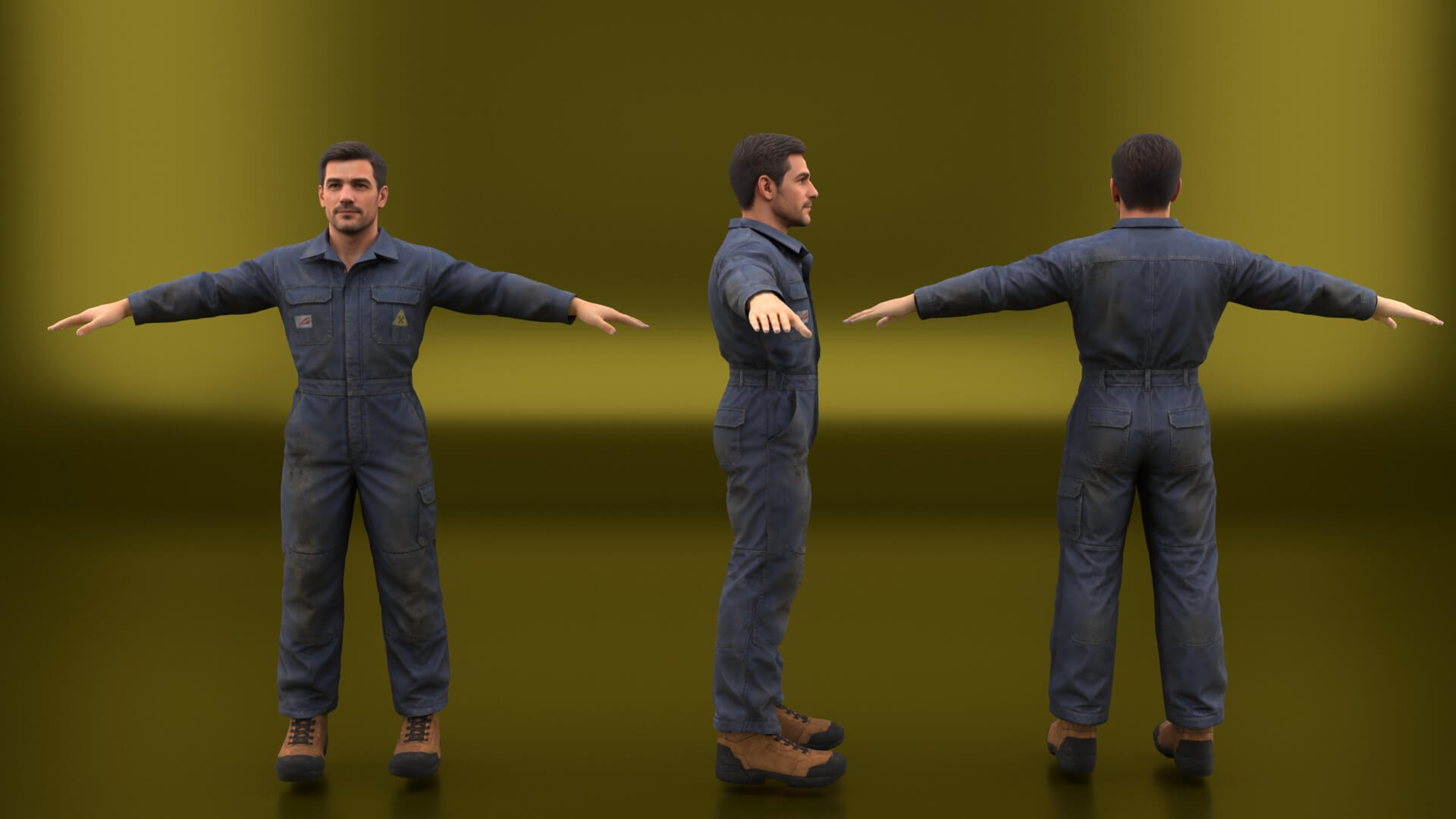 Mechanic Automotive Rigged 3D Model