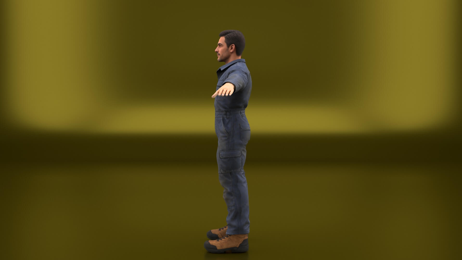 Mechanic Automotive Rigged 3D Model