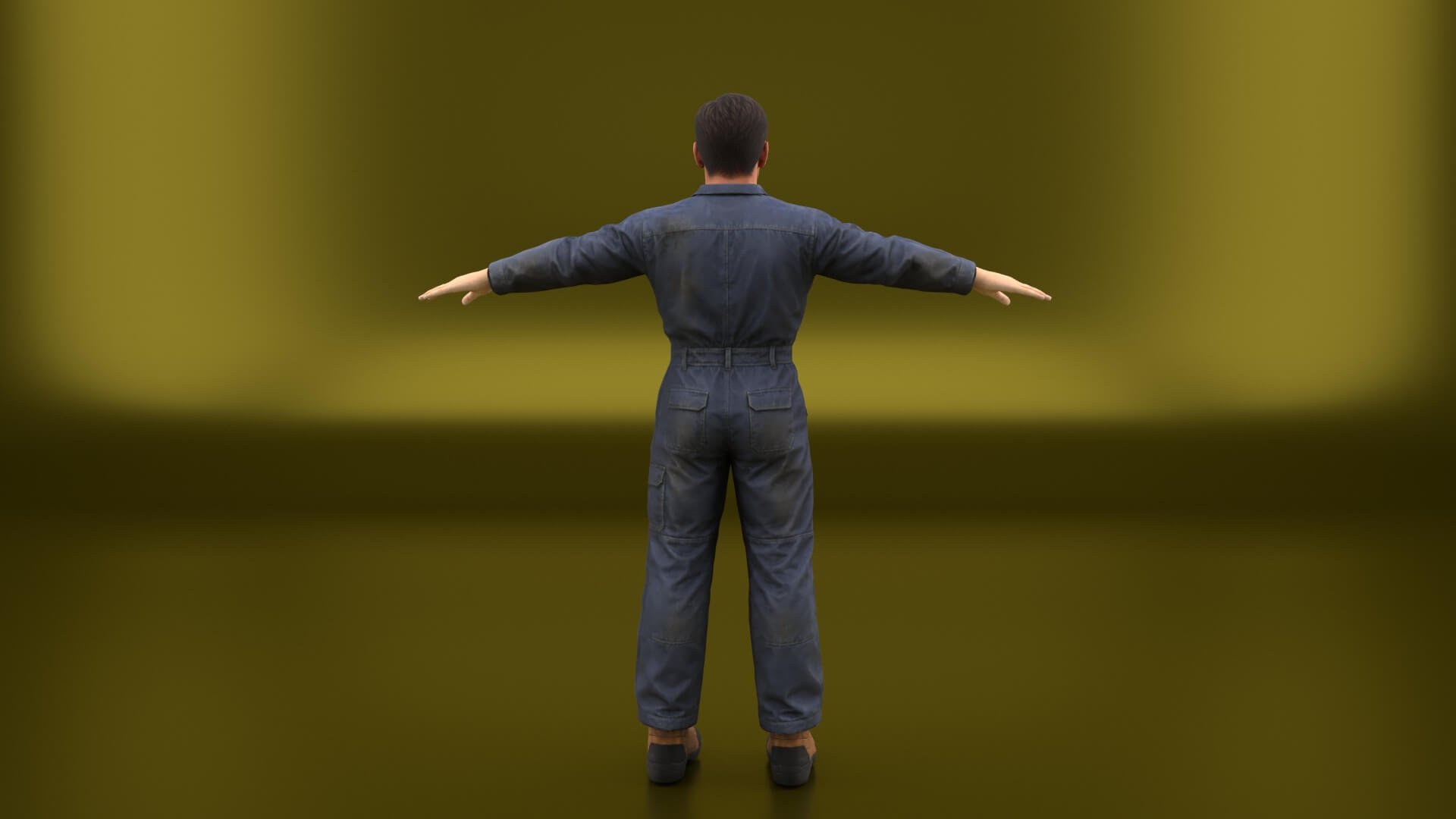 Mechanic Automotive Rigged 3D Model