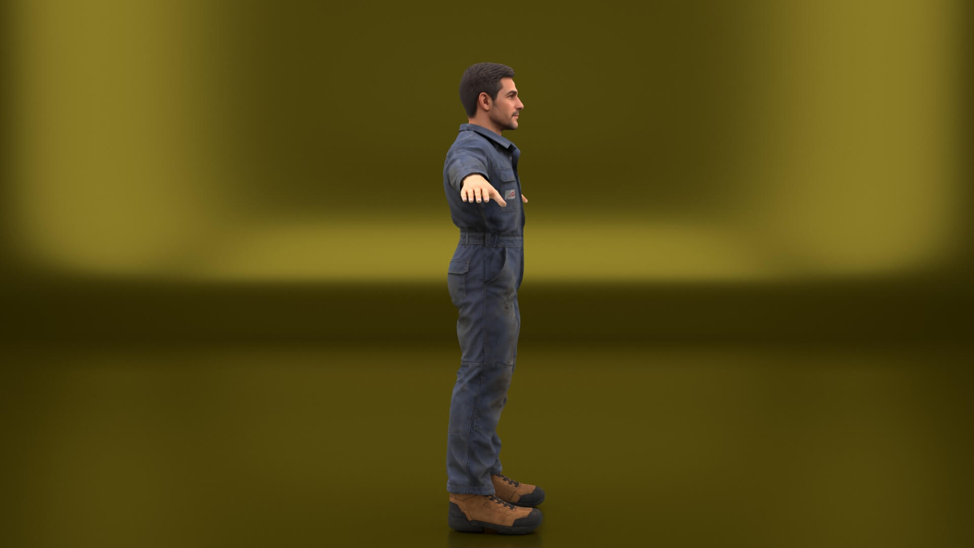 Mechanic Automotive Rigged 3D Model