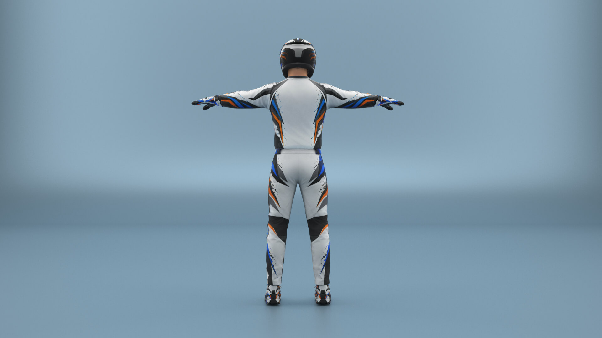 Motocross Rider &mdash Rigged with Helmet 3D Model