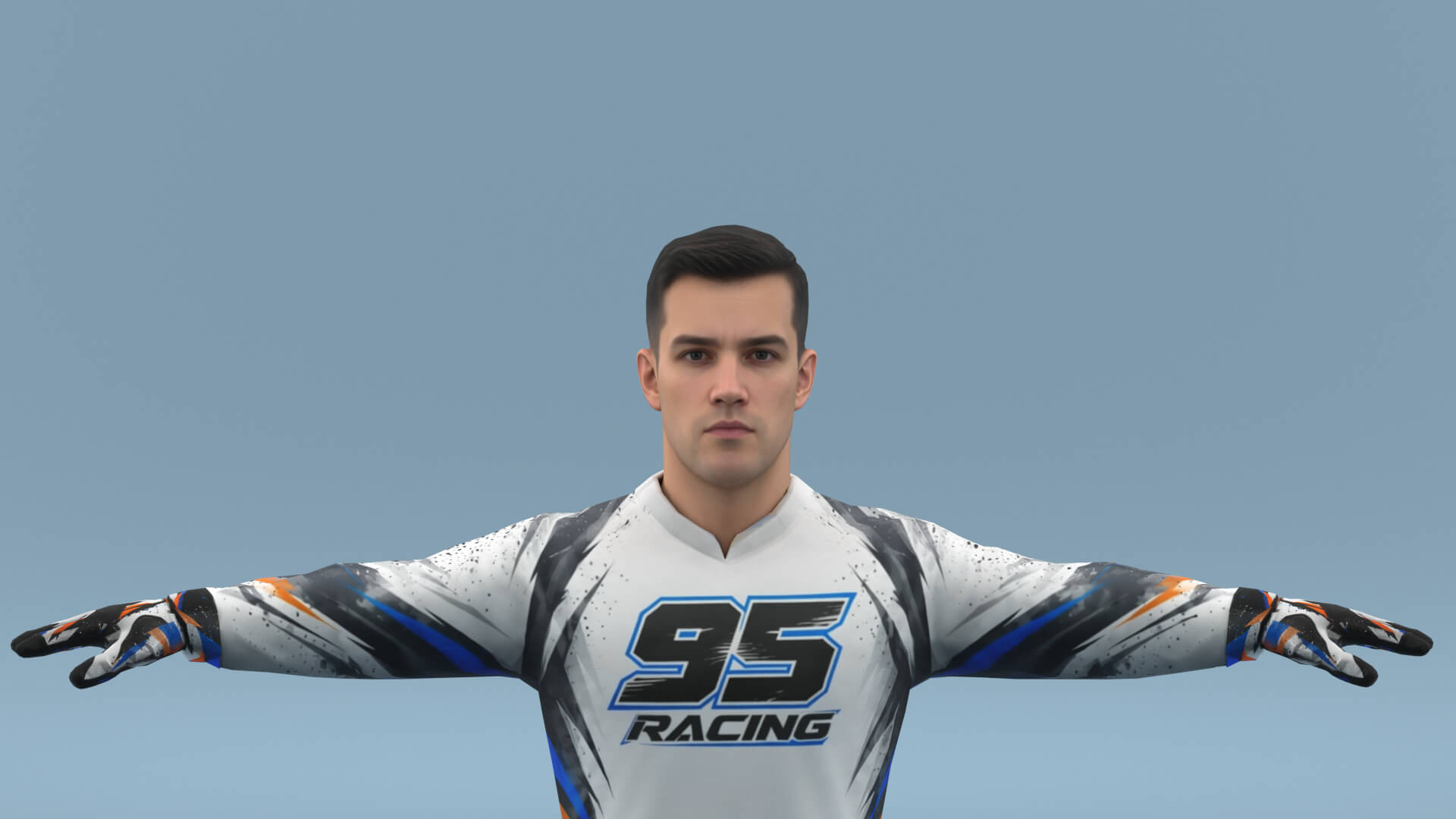 Motocross Rider &mdash Rigged with Helmet 3D Model